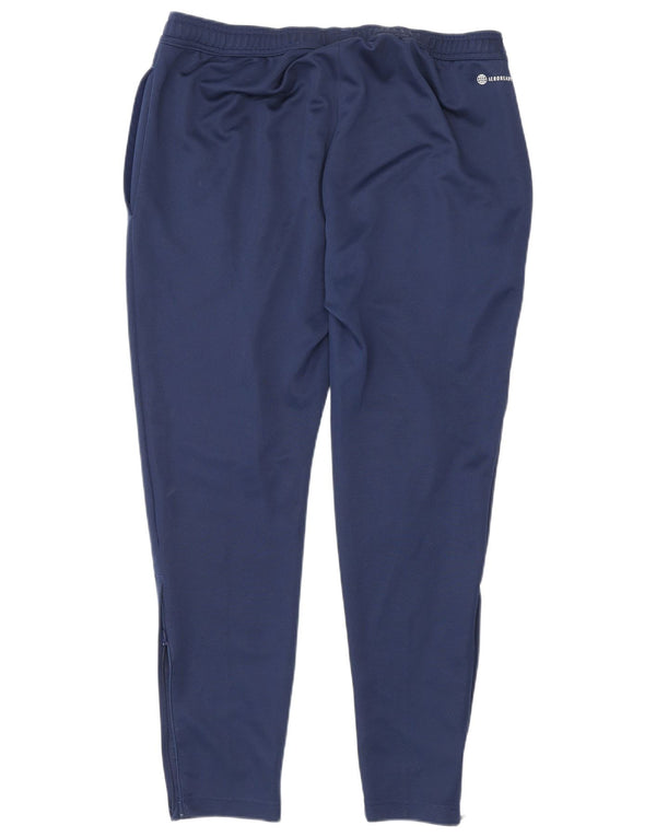 Adidas Mens Aeroready Tracksuit Trousers Large Navy Blue Polyester