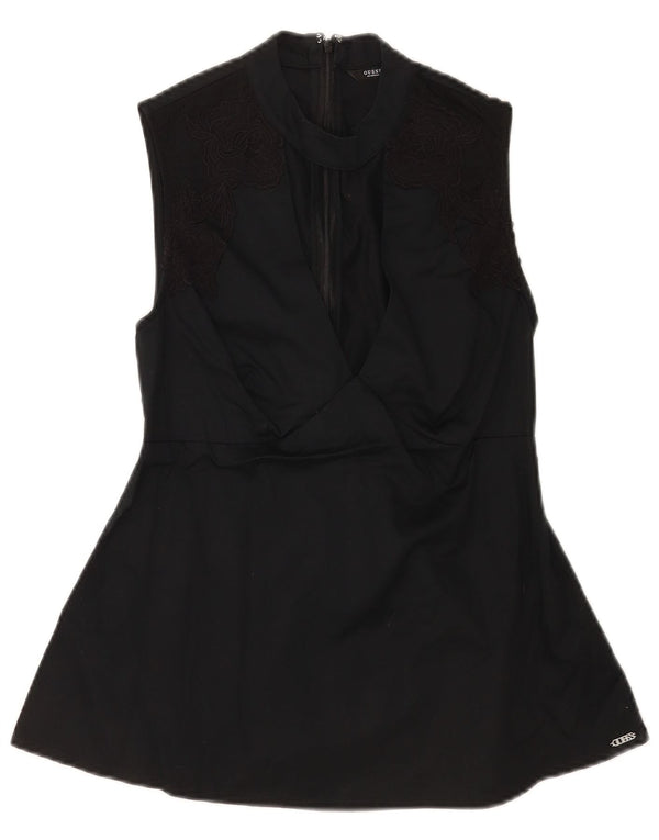 Guess Womens Sleeveless Blouse Top UK 6 XS Black