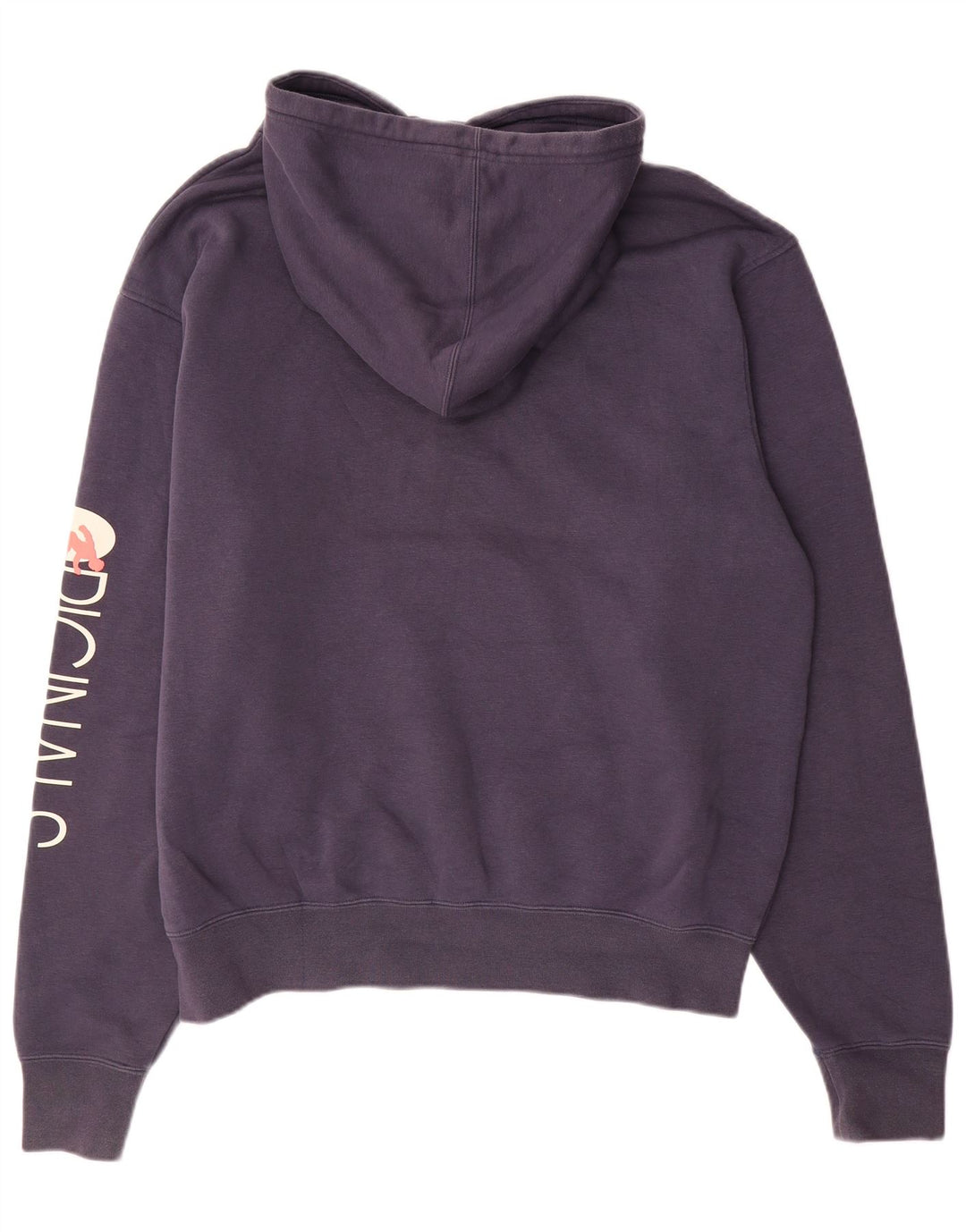 ADIDAS Mens Graphic Hoodie Jumper Large Navy Blue Cotton