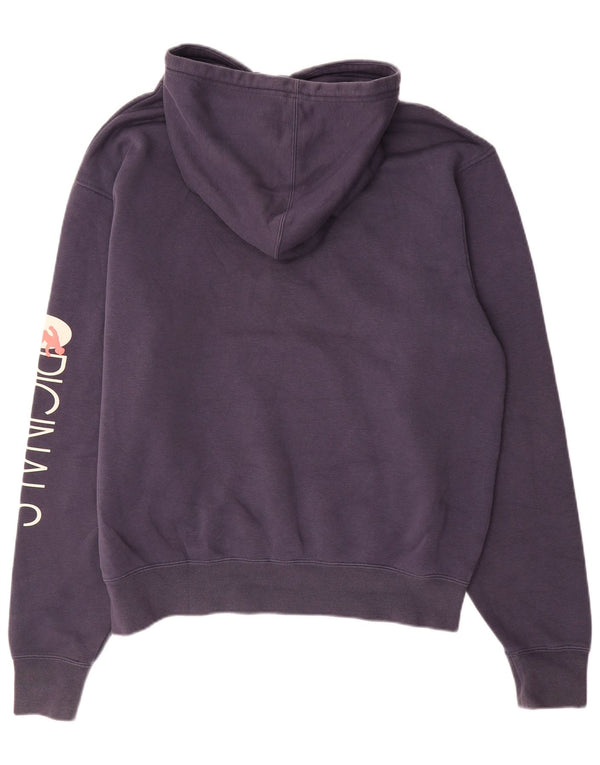 ADIDAS Mens Graphic Hoodie Jumper Large Navy Blue Cotton