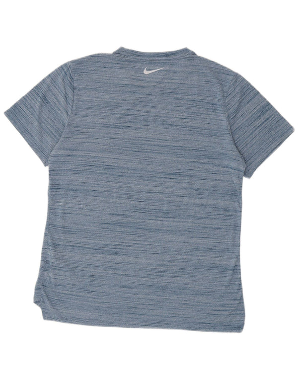 Nike Mens Dri Fit T-Shirt Top Large Blue Flecked Polyester