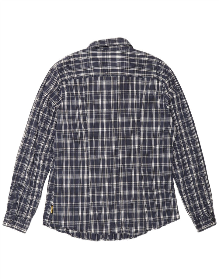 Armani Jeans Mens Shirt Large Blue Check Cotton