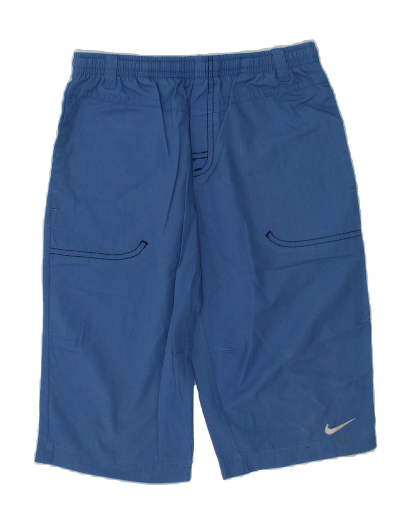 NIKE Boys Bermuda Shorts 5-6 Years W22 Blue Polyester | Vintage Nike | Thrift | Second-Hand Nike | Used Clothing | Messina Hembry 