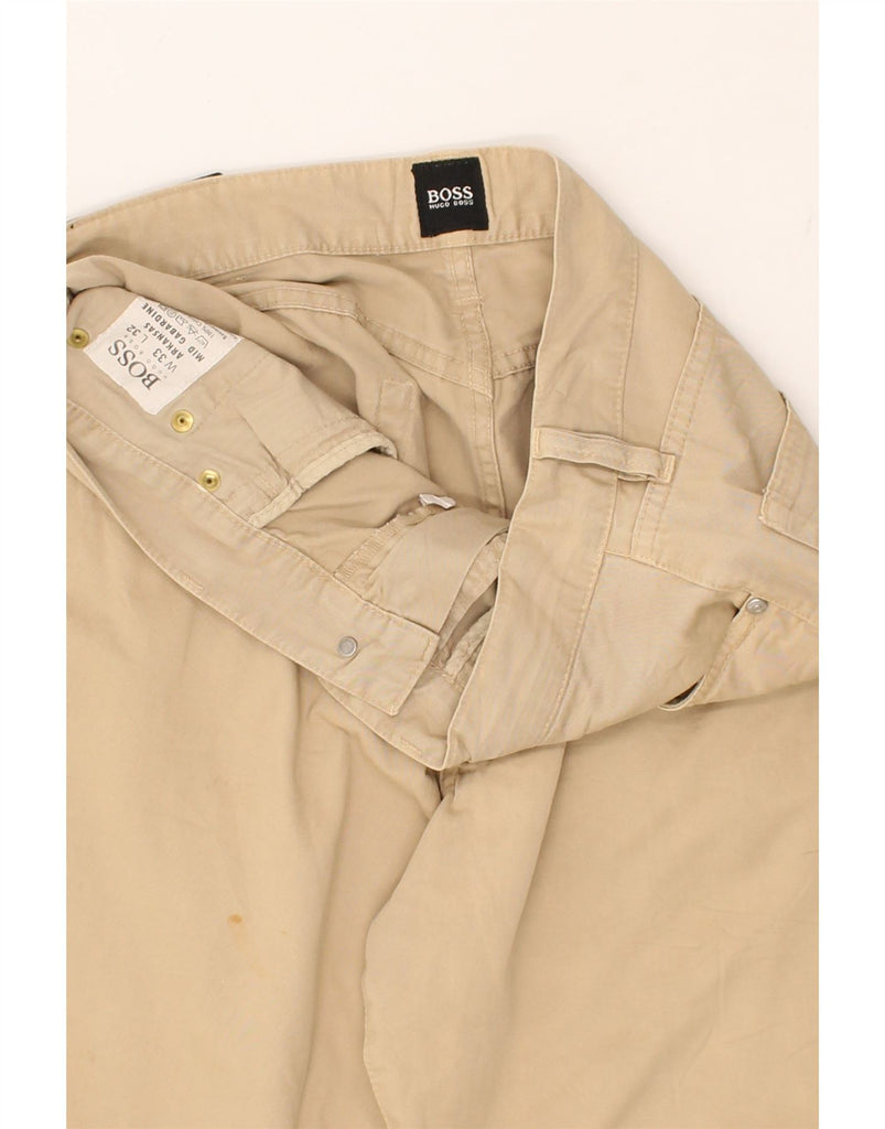 HUGO BOSS Mens Arkansas Straight Casual Trousers W33 L32 Grey Cotton | Vintage Hugo Boss | Thrift | Second-Hand Hugo Boss | Used Clothing | Messina Hembry 