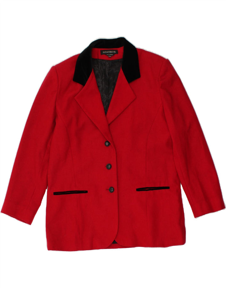 DONNYBROOK Womens 3 Button Blazer Jacket UK 16 Large Red Vintage Donnybrook and Second-Hand Donnybrook from Messina Hembry 