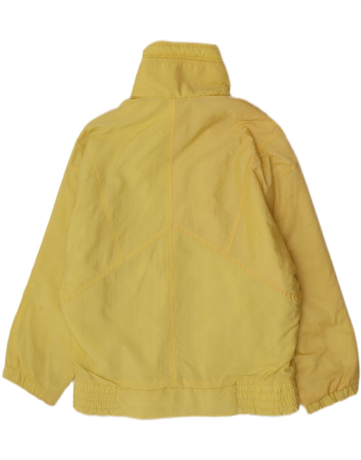 Vintage Womens Oversized Windbreaker Jacket EU 44 XL Yellow Polyamide