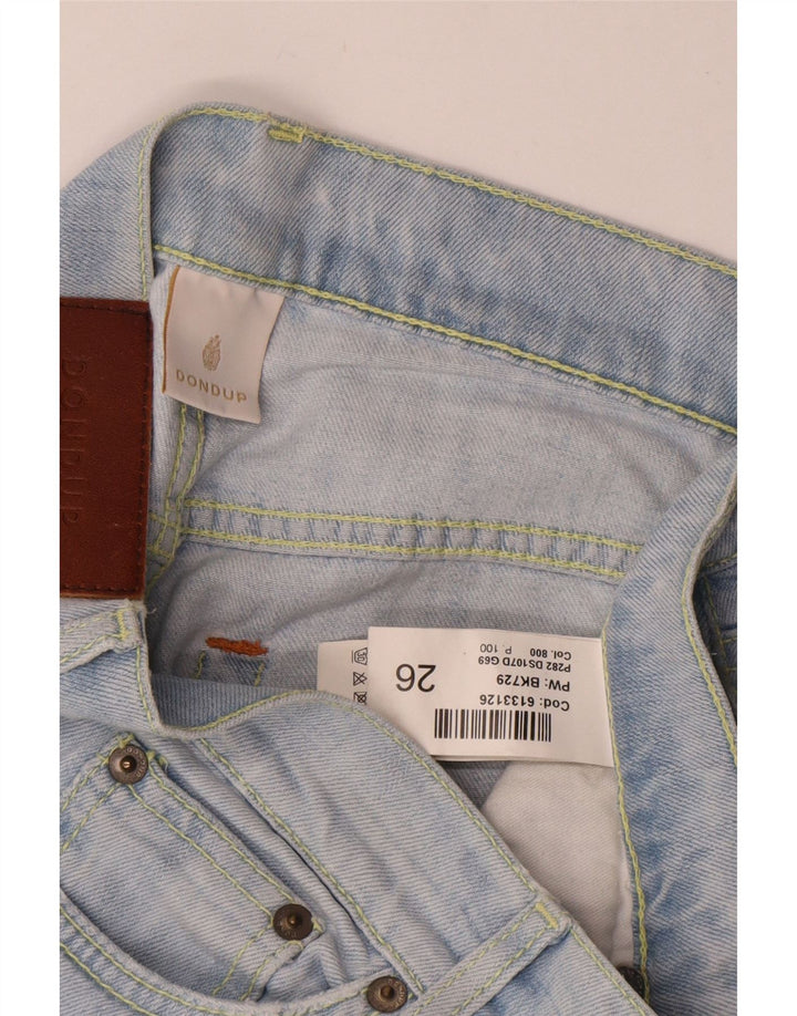 Dondup Womens Distressed Slim Jeans W26 L25 Blue Cotton