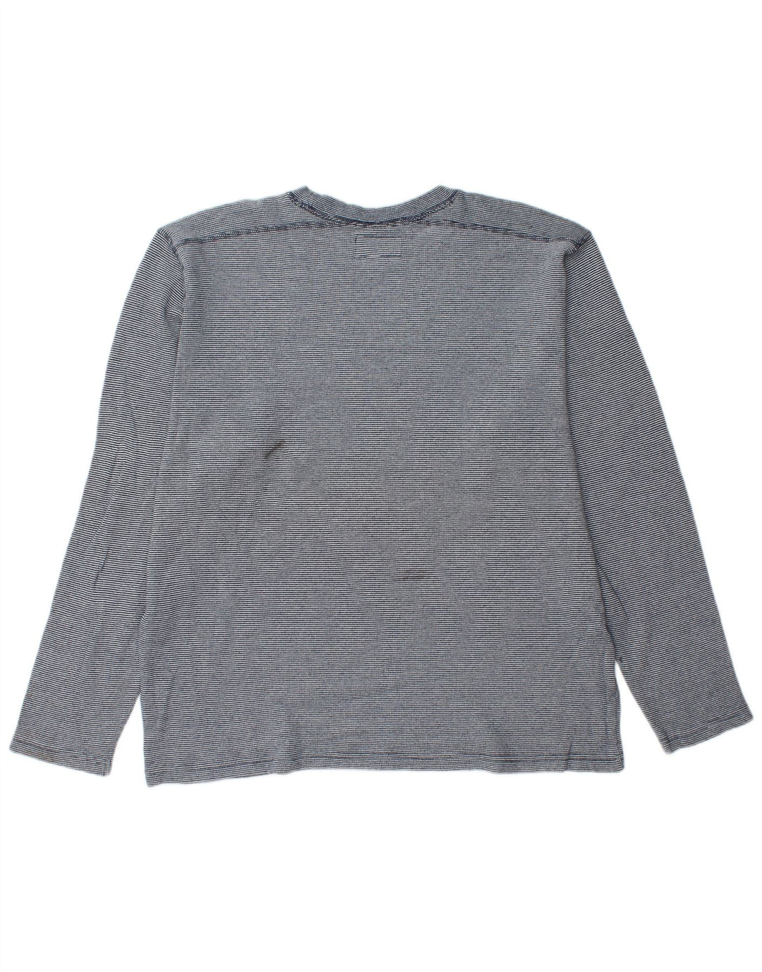 BONOBOS Mens Top Long Sleeve XL Blue Pinstripe Cotton