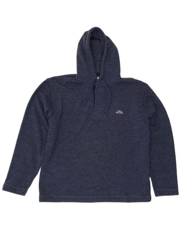 Weird Fish Mens Hoodie Jumper XL Navy Blue Flecked Polyester