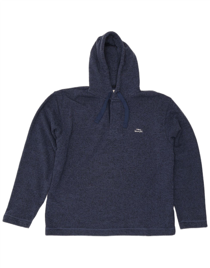Weird Fish Mens Hoodie Jumper XL Navy Blue Flecked Polyester