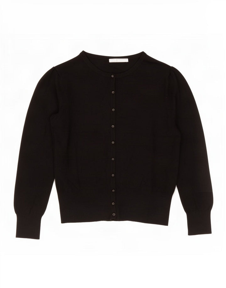 Marks & Spencer Womens Cardigan Sweater UK 12 Medium Black Viscose