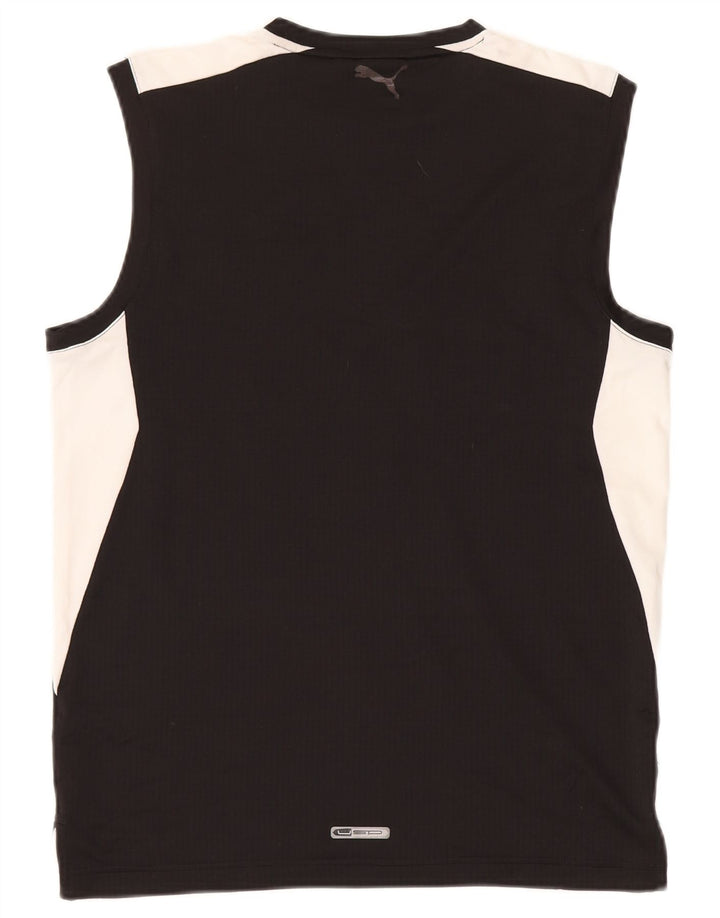 Puma Mens Graphic Vest Top Medium Black Colourblock Polyester Sports
