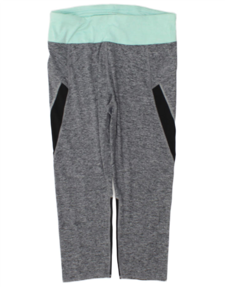 Marks & Spencer Womens Capri Leggings UK 14 Medium Grey Colourblock