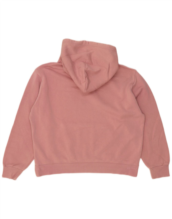 Converse Womens Oversized Hoodie Jumper UK 14 Medium Pink Cotton