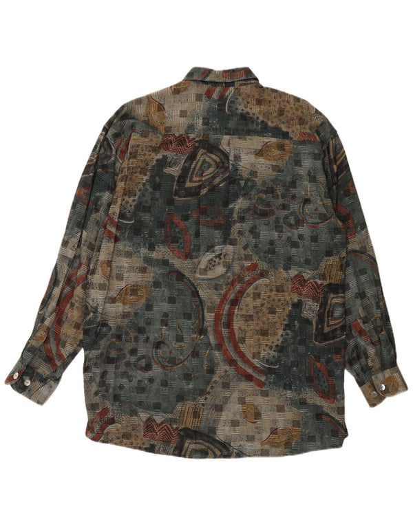 Vintage Mens Abstract Pattern Shirt Large Multicoloured