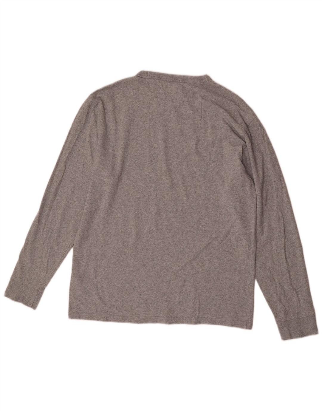 Tommy Hilfiger Mens Regular Fit Graphic Top Long Sleeve Medium Grey Cotton