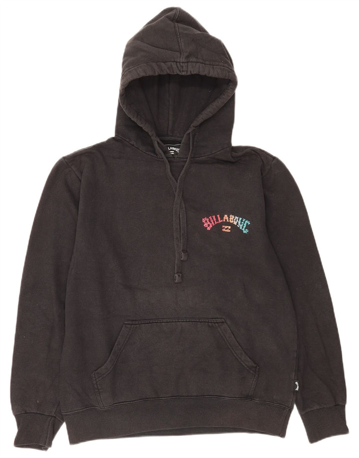 Billabong Mens Graphic Hoodie Jumper Small Black Cotton
