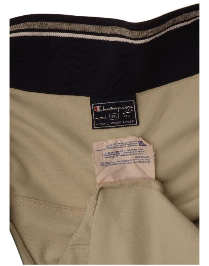 Champion Mens Tracksuit Top Jacket 2XL Beige Polyester