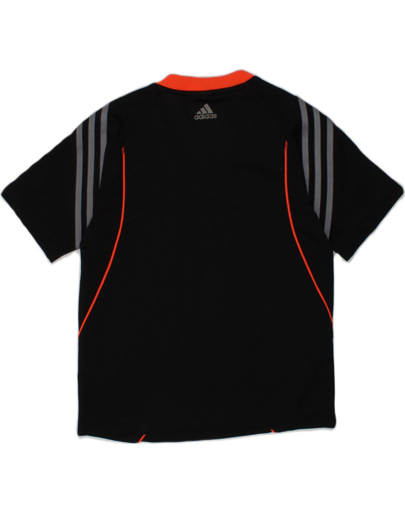 ADIDAS Boys Graphic T-Shirt Top 9-10 Years Black Polyester | Vintage Adidas | Thrift | Second-Hand Adidas | Used Clothing | Messina Hembry 