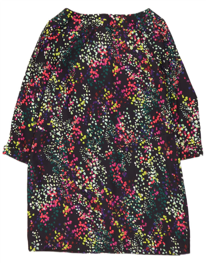 COAST Womens 3/4 Sleeve Shift Dress UK 10 Small Multicoloured Spotted