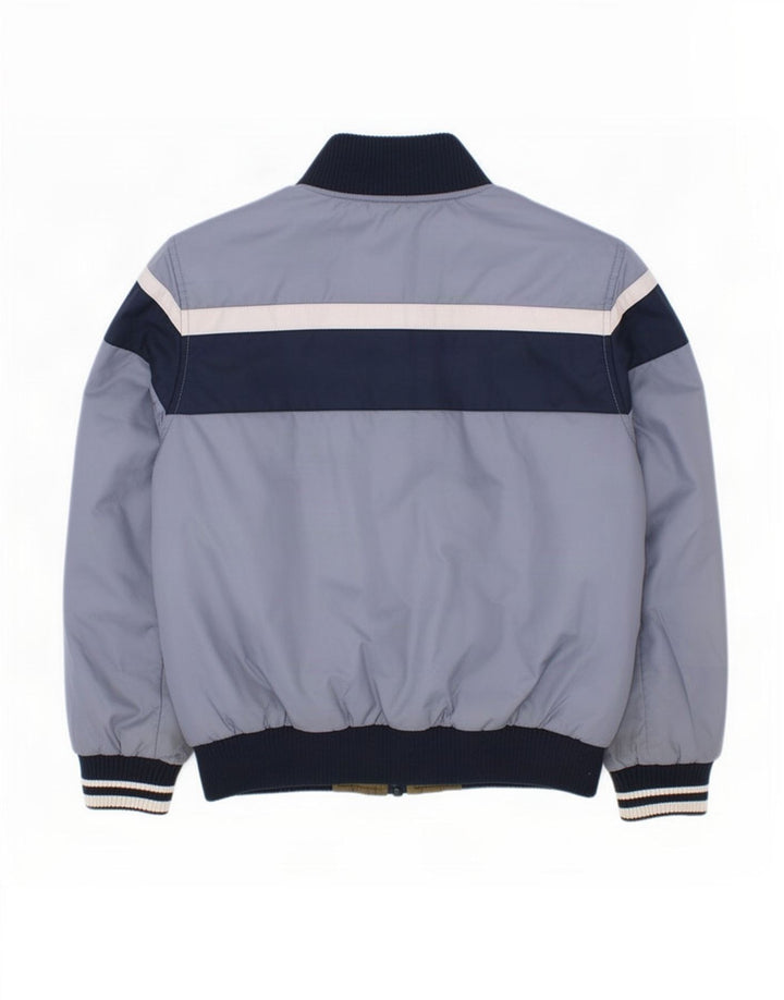 Benetton Boys Graphic Padded Jacket 7-8 Years Medium Blue Colourblock