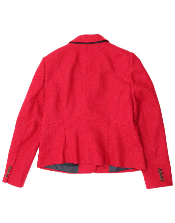 Hobbs Womens 2 Button Blazer Jacket UK 16 Large Red Wool