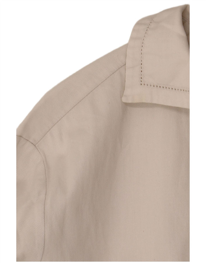 BENETTON Womens Shirt IT 42 Medium White Cotton