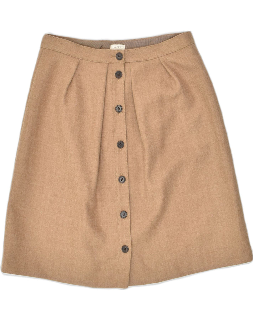 J. CREW Womens A-Line Skirt US 8 Medium W30 Brown Wool | Vintage J. Crew | Thrift | Second-Hand J. Crew | Used Clothing | Messina Hembry 