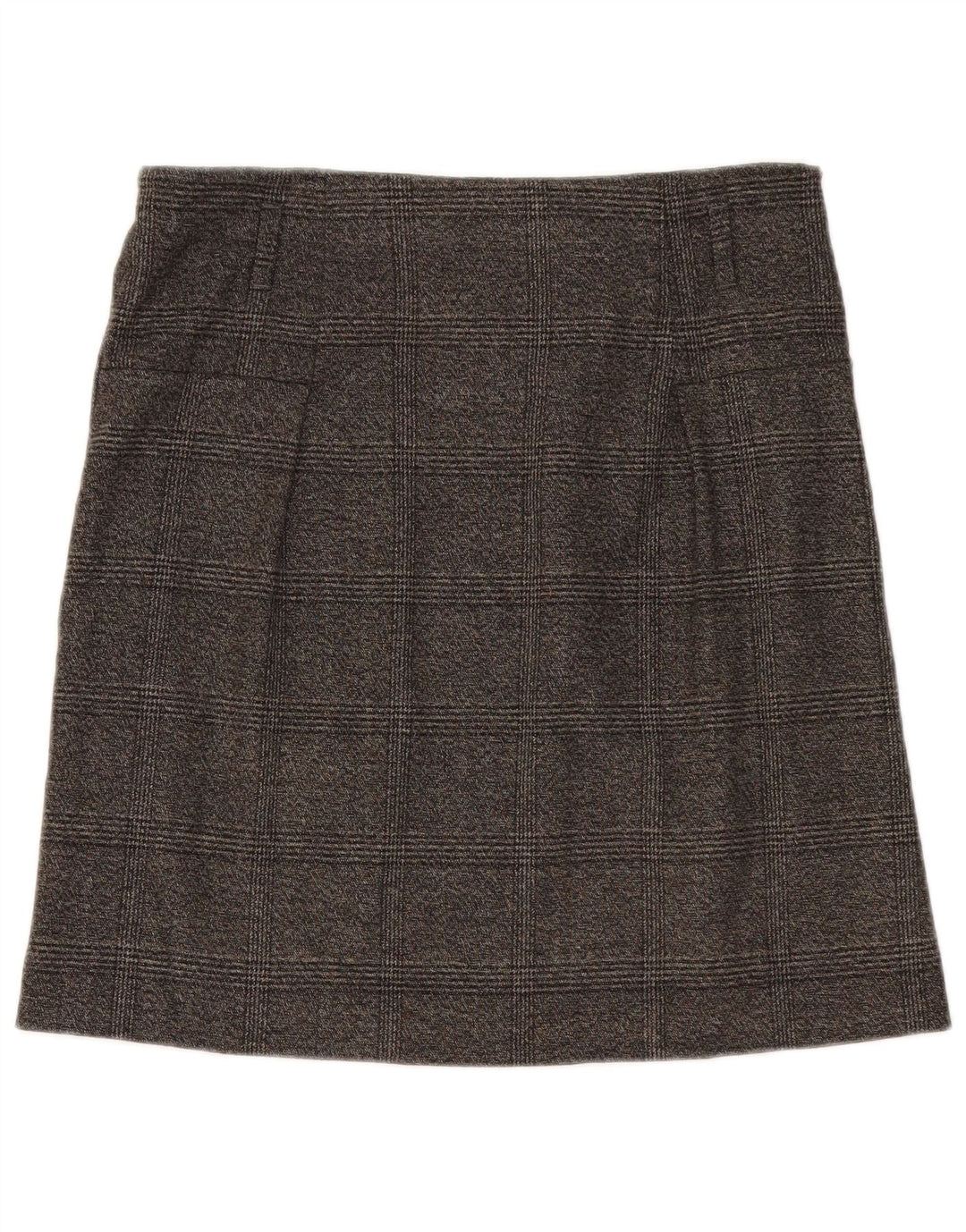 Zara Womens Straight Skirt Medium W28  Grey Plaid Polyester
