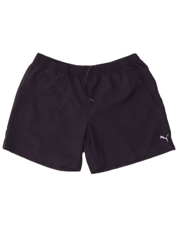 Puma Mens Graphic Sport Shorts XL  Navy Blue Polyester