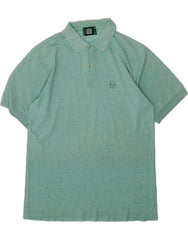 SERGIO TACCHINI Mens Polo Shirt Medium Turquoise Cotton