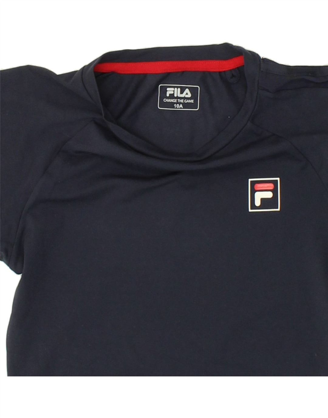 FILA Boys Graphic T-Shirt Top 9-10 Years Navy Blue Polyester Vintage Fila and Second-Hand Fila from Messina Hembry 