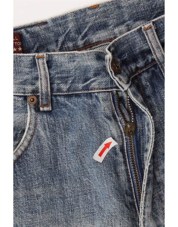 Marlboro Classics Mens Distressed Straight Jeans W32 L34 Blue Cotton