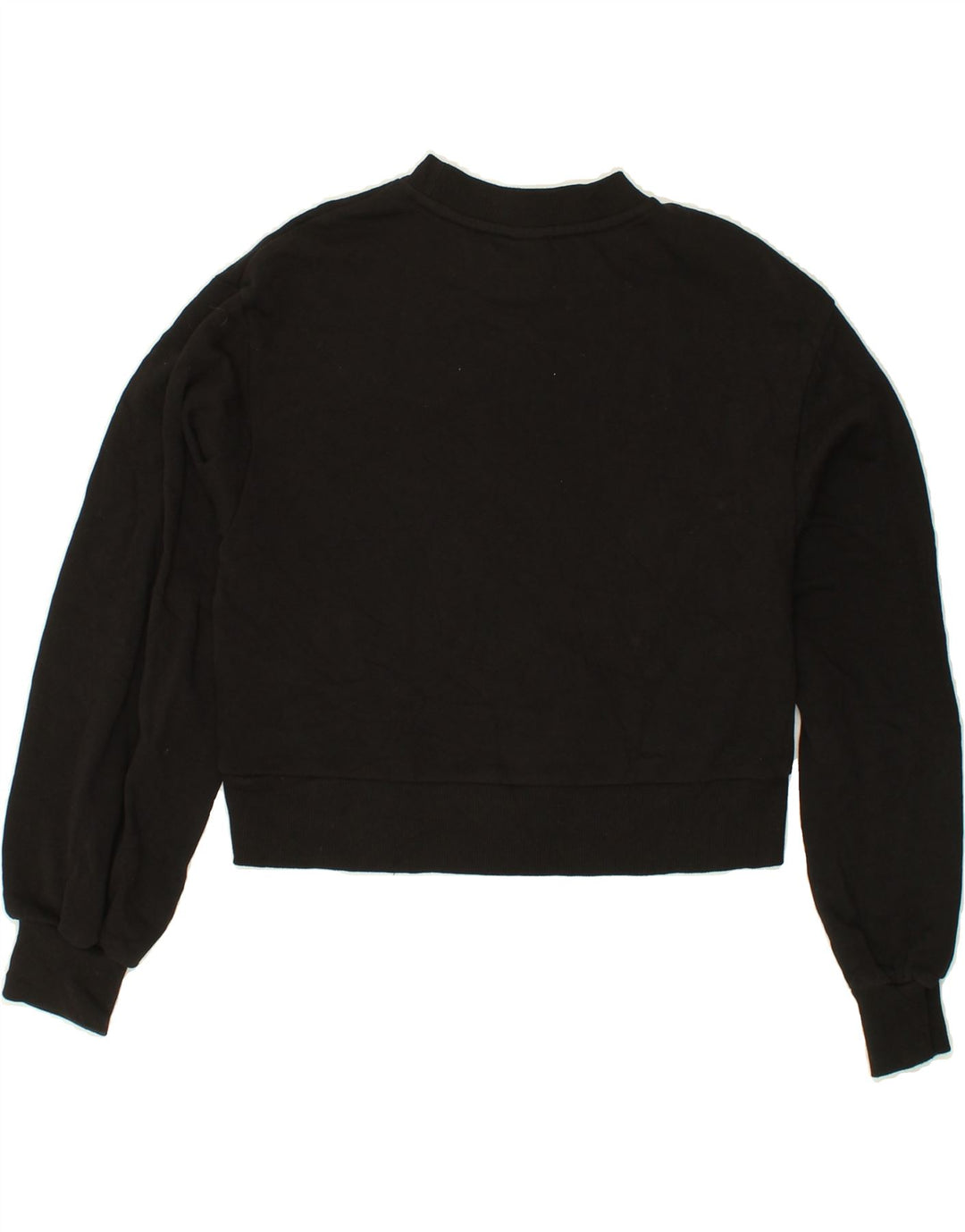 PUMA Womens Crop Sweatshirt Jumper UK 10 Small Black Cotton Vintage Puma and Second-Hand Puma from Messina Hembry 
