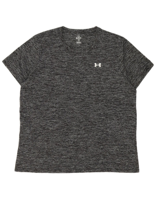 Under Armour Mens T-Shirt Top XL Grey Flecked Polyester