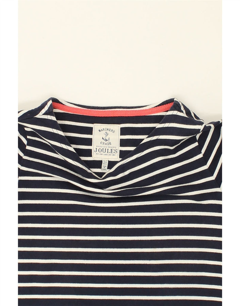 JOULES Womens T-Shirt Dress UK 10 Small Navy Blue Striped Nautical | Vintage Joules | Thrift | Second-Hand Joules | Used Clothing | Messina Hembry 