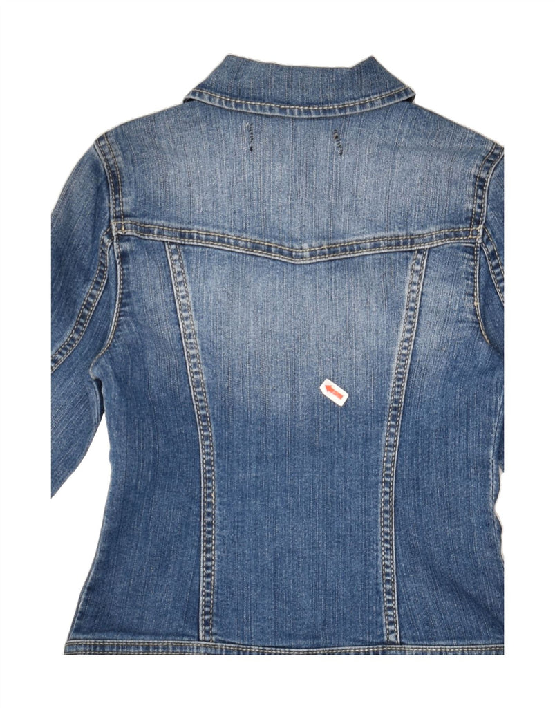 BENETTON Girls Denim Jacket 6-7 Years Small Blue Cotton | Vintage Benetton | Thrift | Second-Hand Benetton | Used Clothing | Messina Hembry 