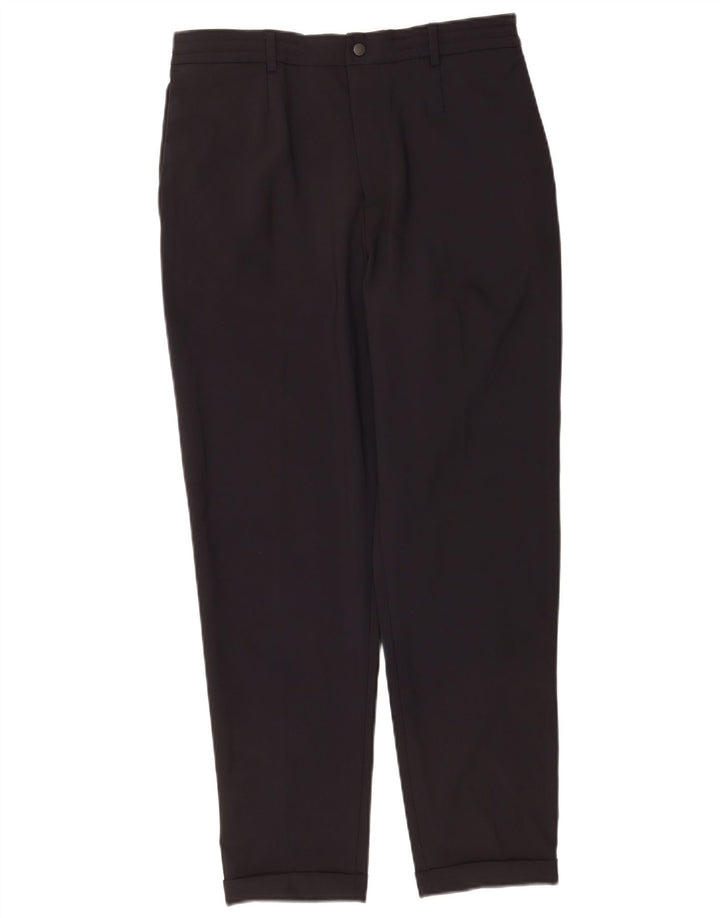 Zara Womens Straight Chino Trousers Medium W31 L28 Black