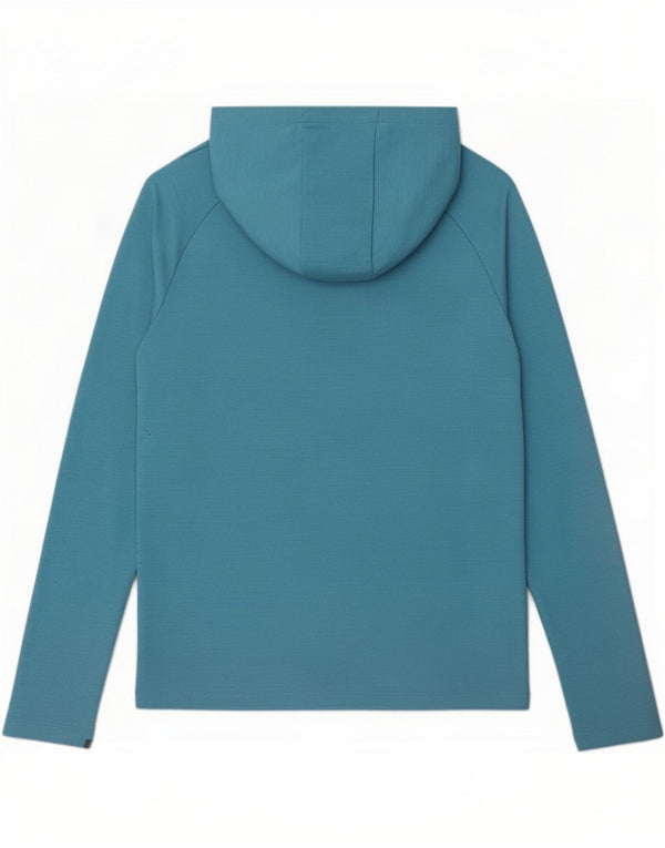 Nike Boys Dri Fit Hooded Top Long Sleeve 12-13 Years Large Blue Polyester