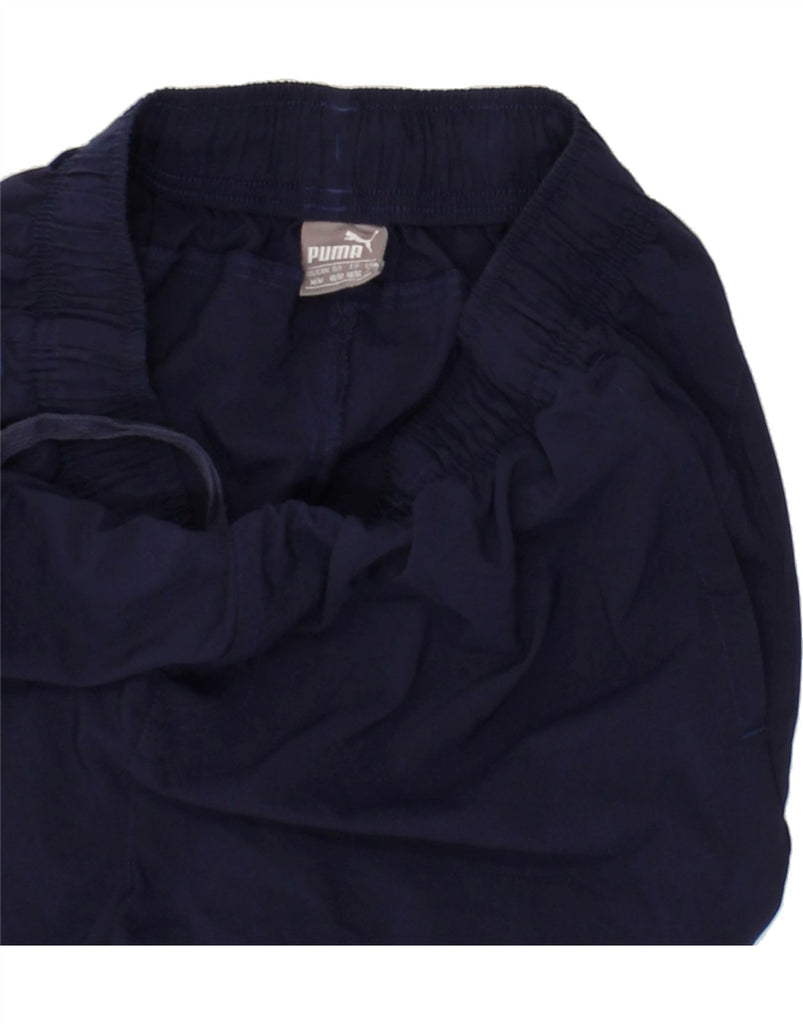 PUMA Womens Graphic Sport Shorts Medium Navy Blue Polyester | Vintage Puma | Thrift | Second-Hand Puma | Used Clothing | Messina Hembry 