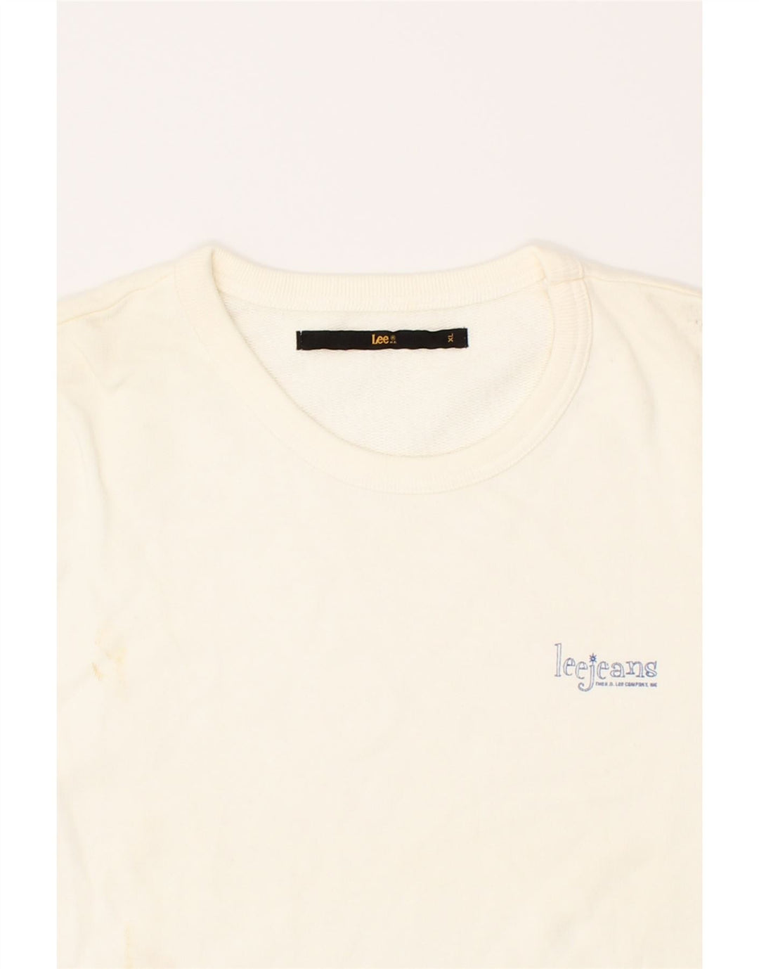 LEE Womens Top 3/4 Sleeve UK 18 XL Off White Cotton Vintage Lee and Second-Hand Lee from Messina Hembry 
