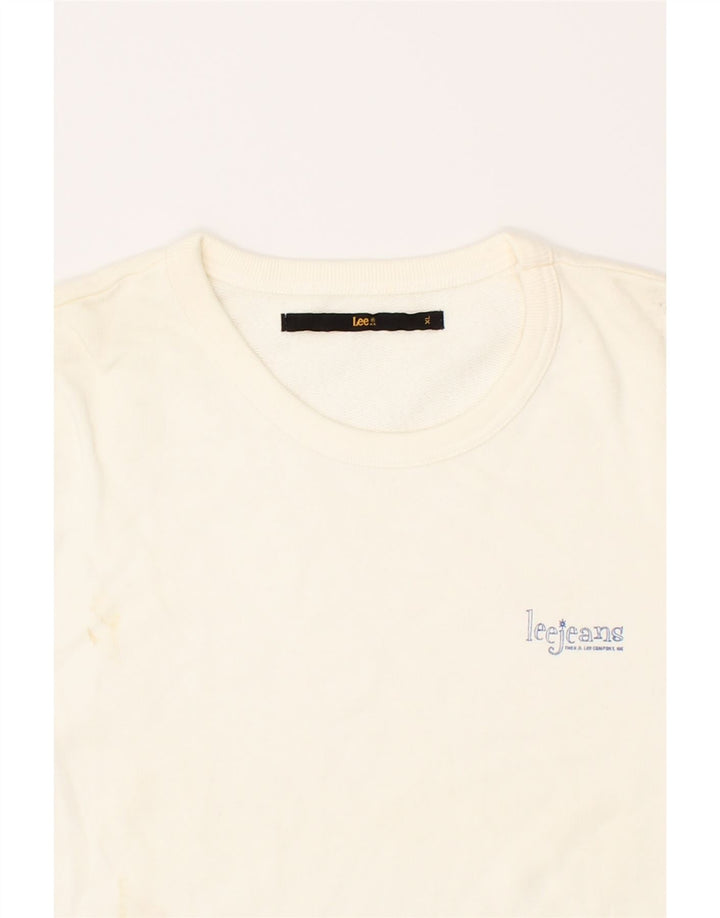 LEE Womens Top 3/4 Sleeve UK 18 XL Off White Cotton Vintage Lee and Second-Hand Lee from Messina Hembry 