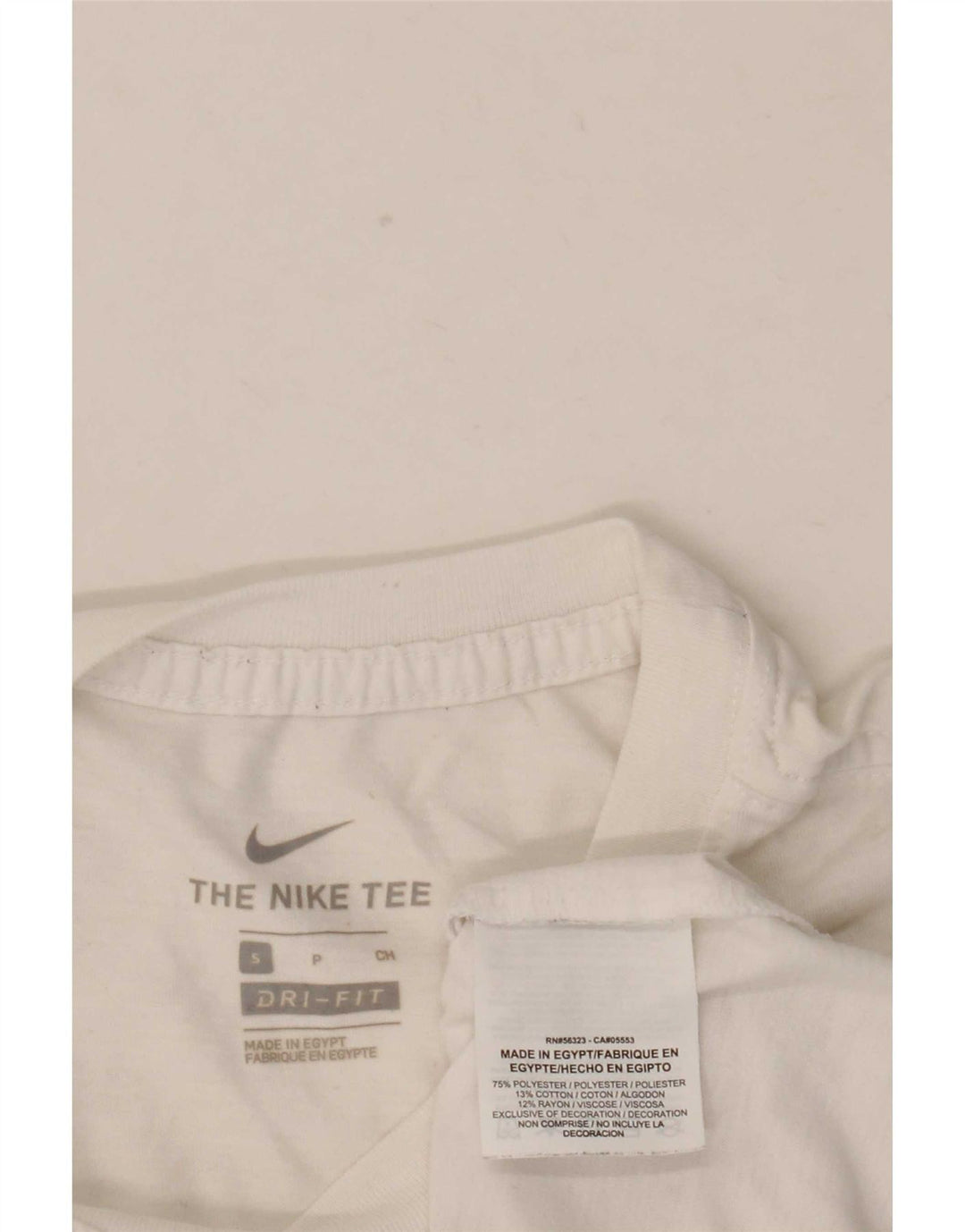 Nike Mens Dri Fit Graphic T-Shirt Top Small White Polyester