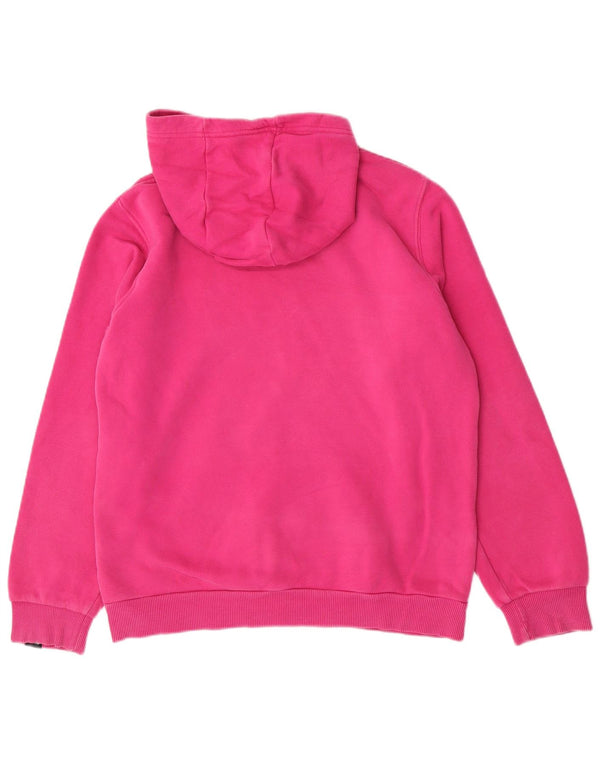 Ellesse Girls Graphic Relaxed Fit Hoodie Jumper 12-13 Years Pink Cotton