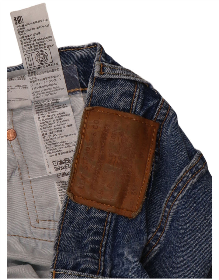 LEVI'S Mens 514 Straight Jeans W30 L30 Blue Cotton