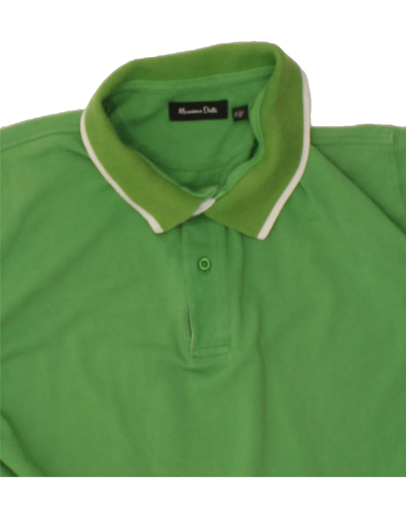 MASSIMO DUTTI Mens Polo Shirt XL Green Cotton | Vintage Massimo Dutti | Thrift | Second-Hand Massimo Dutti | Used Clothing | Messina Hembry 