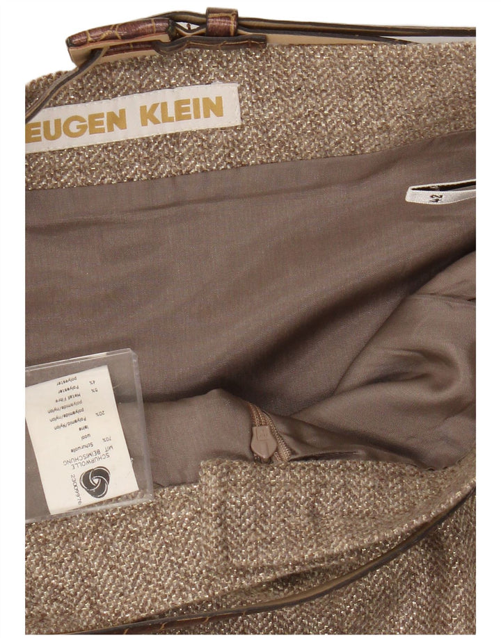 Eugen Klein Womens Pencil Skirt IT 42 Medium W30  Brown Chevron Wool
