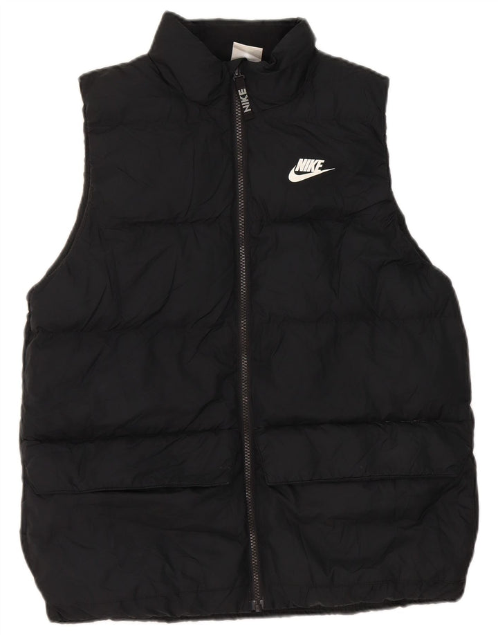 NIKE Boys Padded Gilet 13-14 Years XL Black Polyester