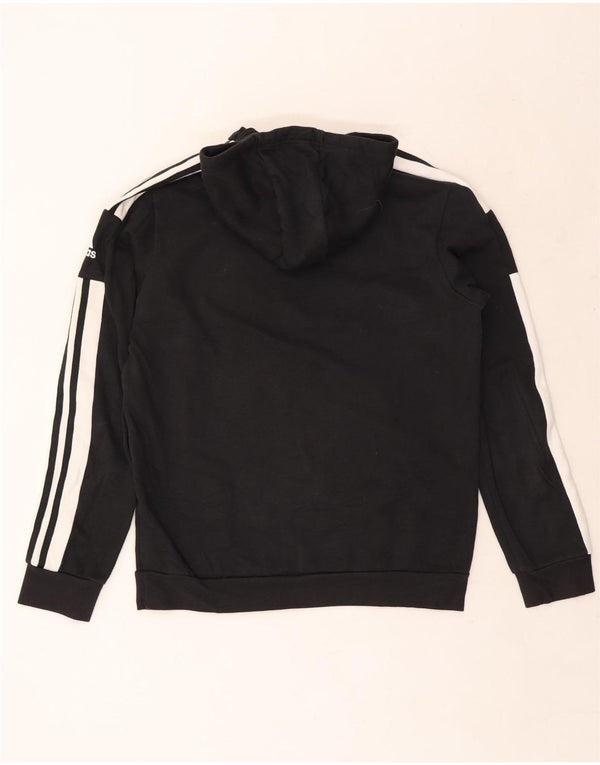 Adidas Mens Graphic Hoodie Jumper Medium Black Colourblock Cotton