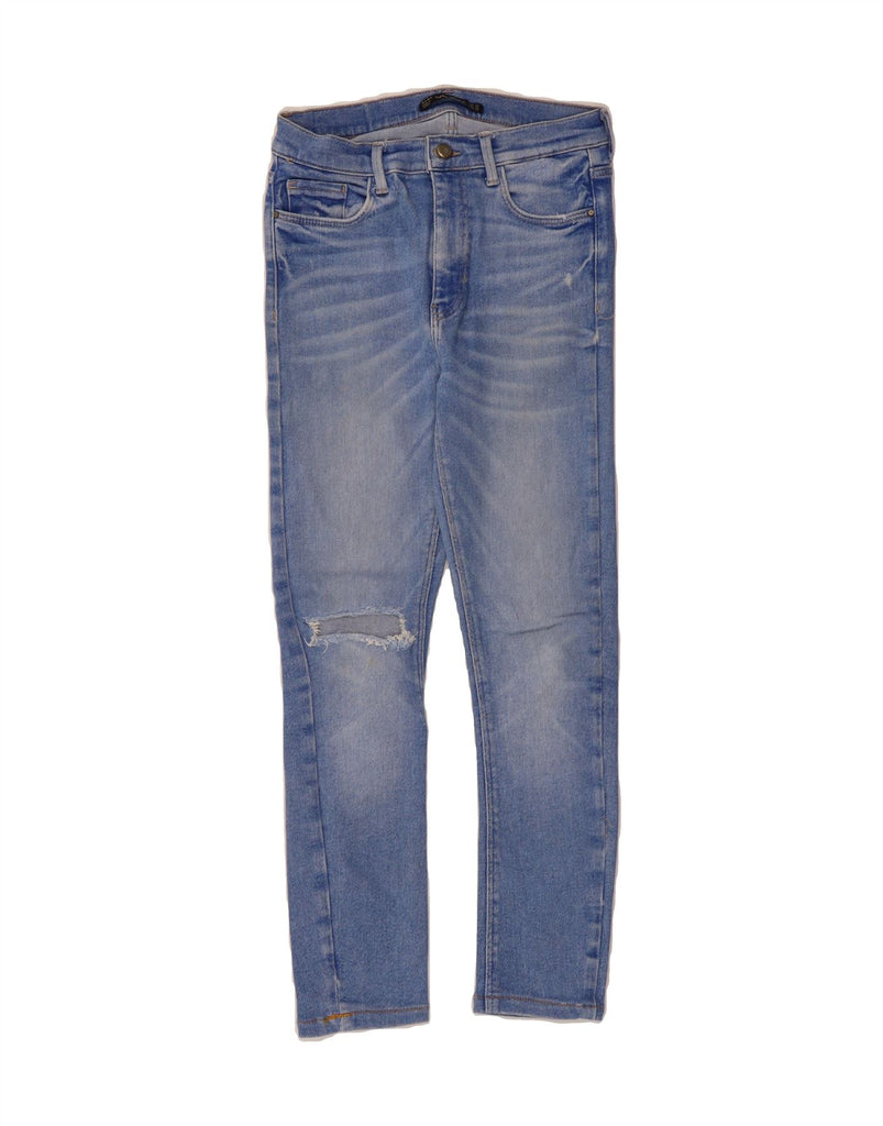 ZARA Womens Distressed Cropped Jeans EU 38 Medium W28 L25 Blue Vintage Zara and Second-Hand Zara from Messina Hembry 